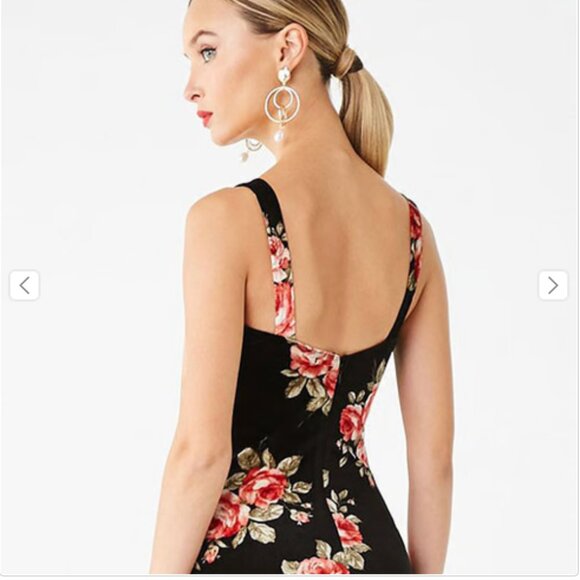 ⭐️Bodycon Floral Chic Flower Club Mini Hipster Boho Hippie Artsy Party Hip Dress - Picture 3 of 8